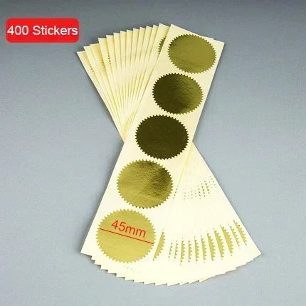400 Embossing Gold stickers